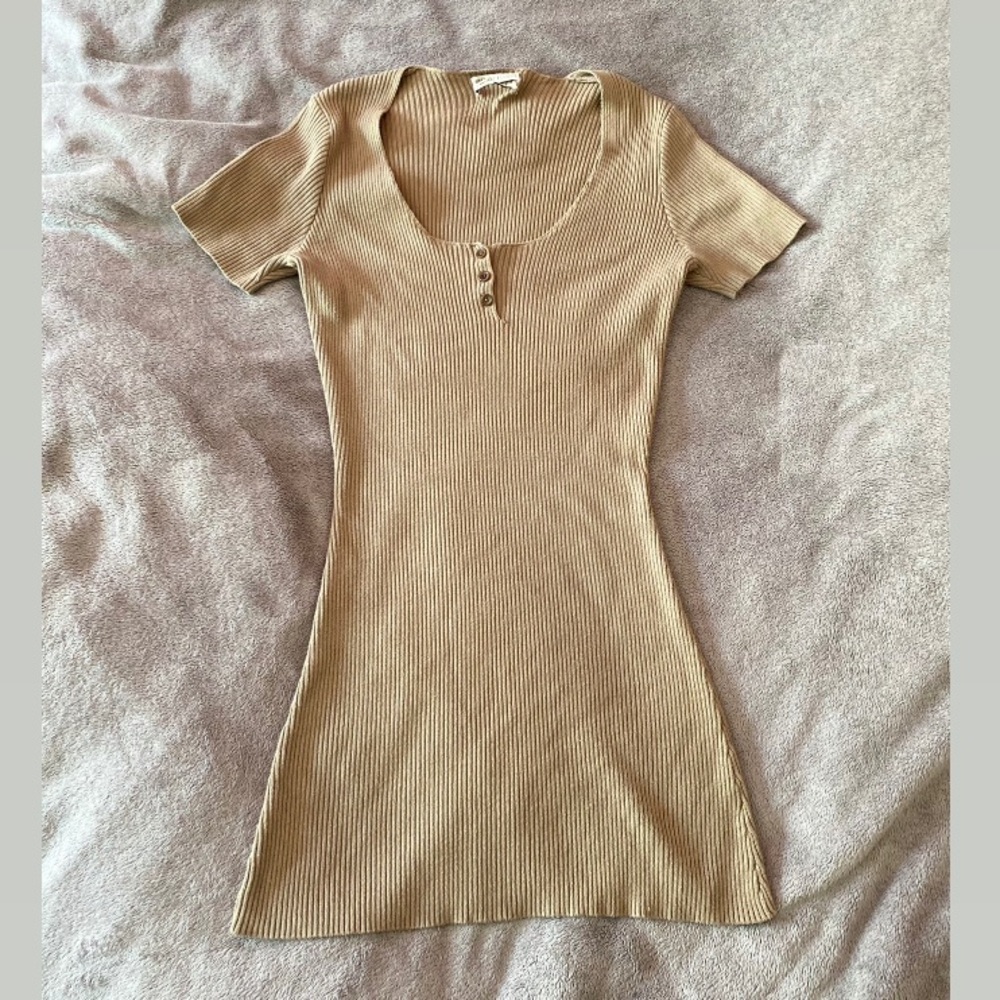 Green Knit Minidress